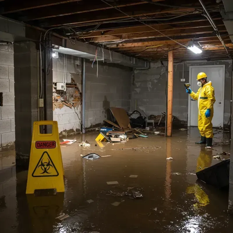 Flooded Basement Electrical Hazard in Ashland, OH Property